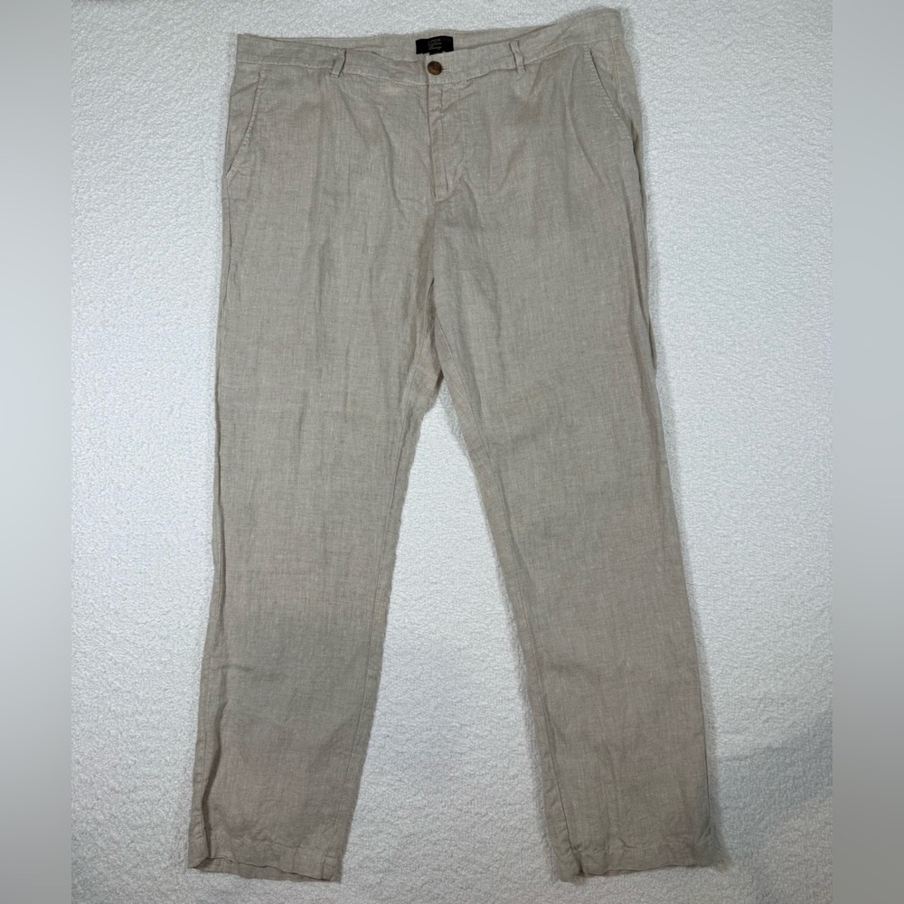 Club Room Men's 100% Linen Pants 38w/32L- sand